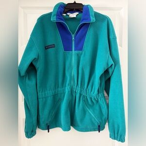 Vintage Columbia Blue and Green Fleece Jacket